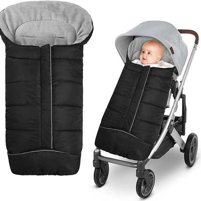 Fleece-Lined Baby Stroller Sleeping Bag with Integrated Foot Cover | Can Mama