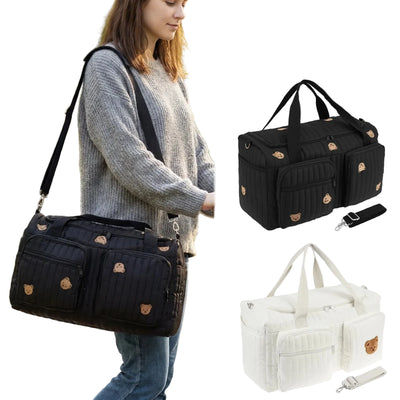 Portable Mommy Bag for Moms | Large Capacity Hospital Maternity Diaper Tote Shoulder Strap | Can Mama