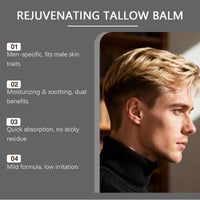 Men's Wrinkle Defense Beef Tallow Face Balm by Can Mama – Moisturize, Firm & Protect Skin