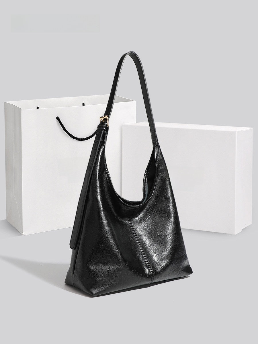 Soft Leather Retro Tote Bag Shoulder Handbag