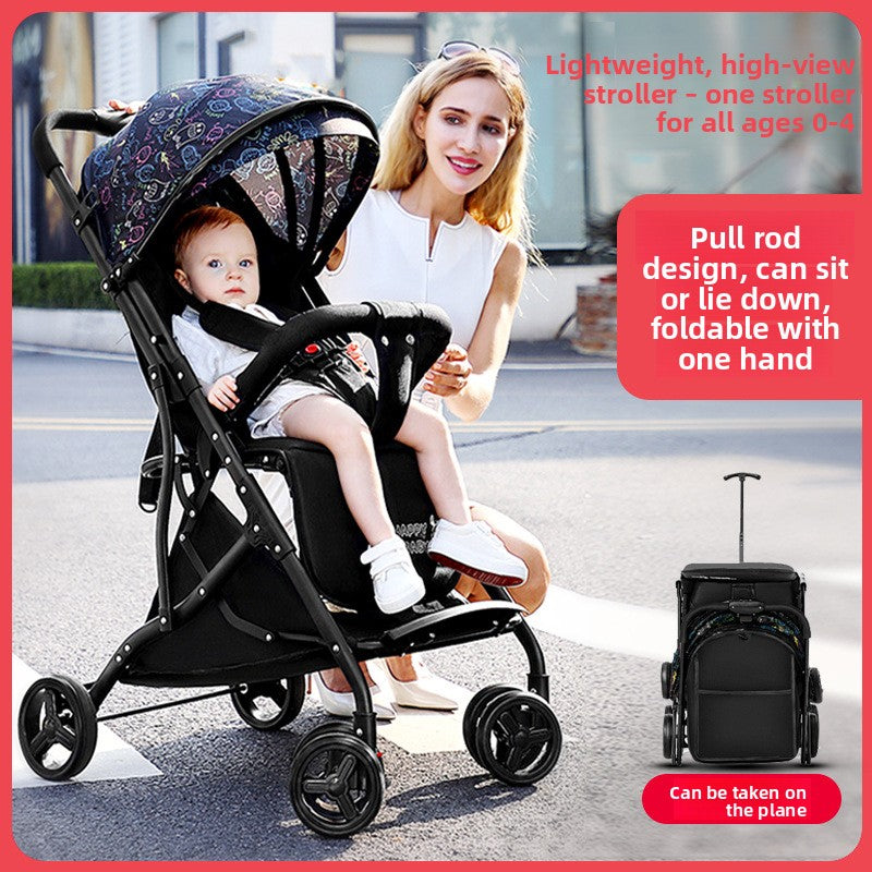 4-Wheel Baby Stroller with One-Button Folding & 25kg Capacity | Can Mama