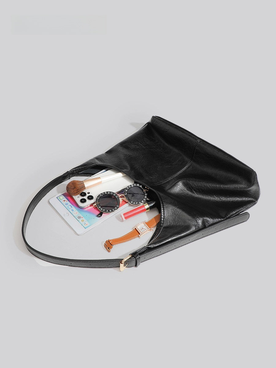 Soft Leather Retro Tote Bag Shoulder Handbag