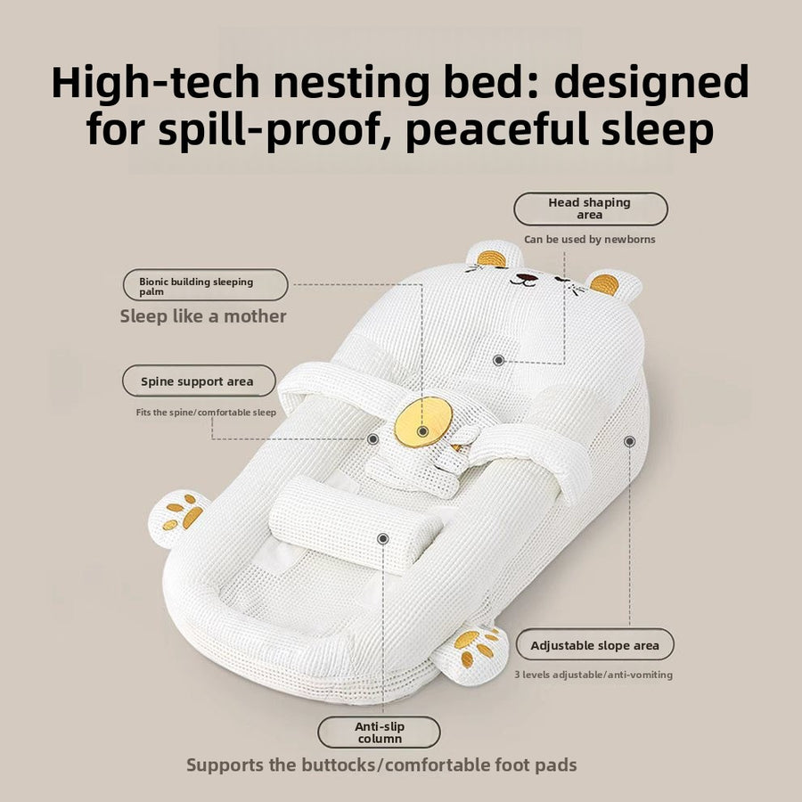 Anti-Reflux Baby Inclined Sleeping Bed with