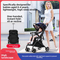 4-Wheel Baby Stroller with One-Button Folding & 25kg Capacity | Can Mama