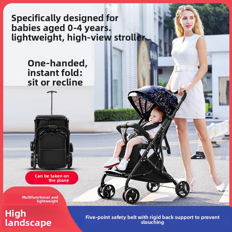 4-Wheel Baby Stroller with One-Button Folding & 25kg Capacity | Can Mama