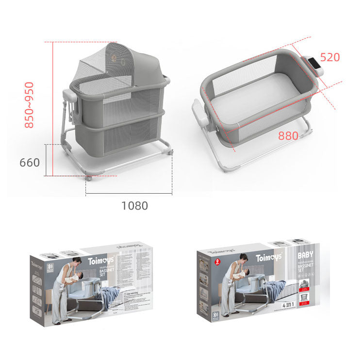 Baby Electric Rocking Bed  Auto-Swing Soothing Cradle