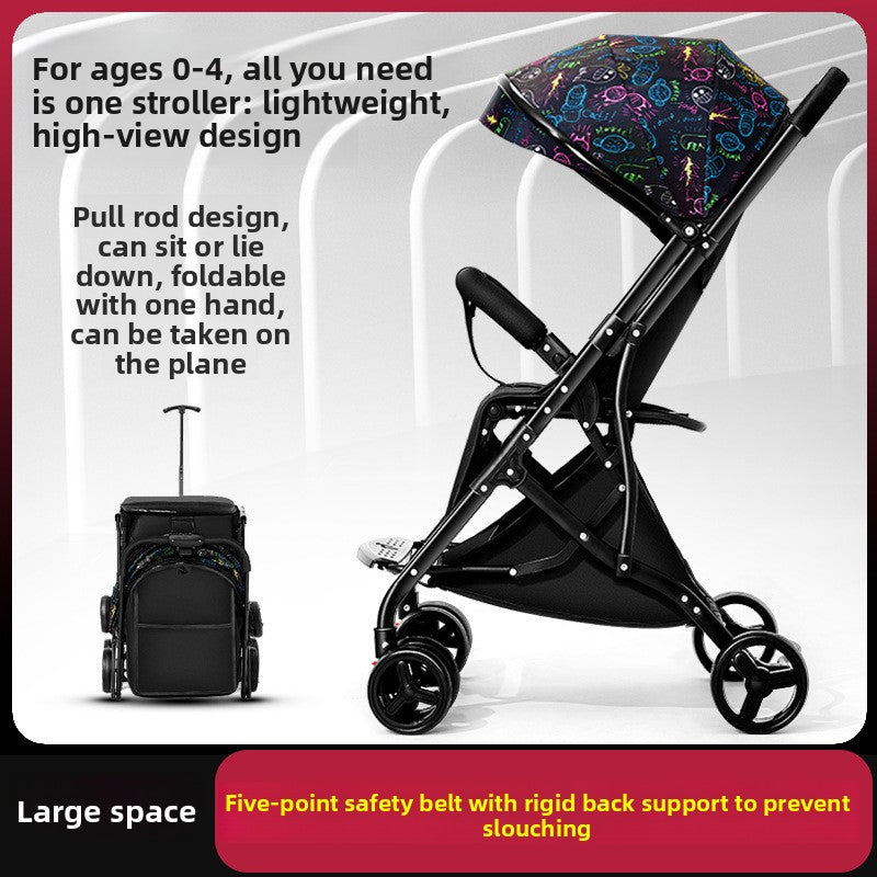 4-Wheel Baby Stroller with One-Button Folding & 25kg Capacity | Can Mama