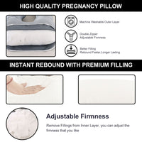 Pregnancy Pillow for Sleeping J-Shaped Maternity Pillow