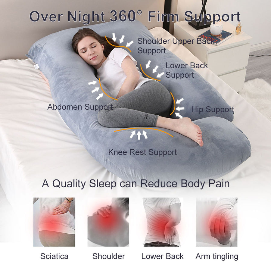 Pregnancy Pillow for Sleeping J-Shaped Maternity Pillow