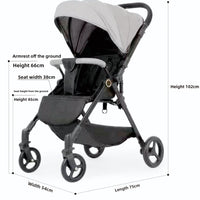 Lightweight Foldable Two-Way Baby Stroller