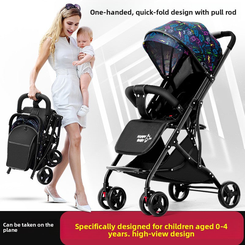 4-Wheel Baby Stroller with One-Button Folding & 25kg Capacity | Can Mama