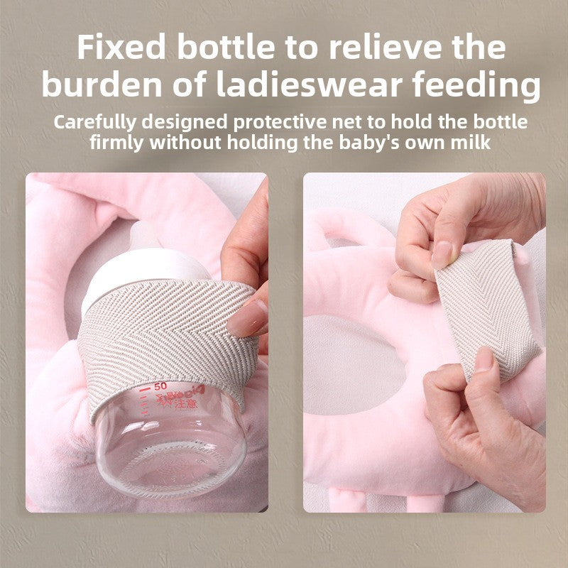 Newborn Breastfeeding Pillow with Bottle Holder