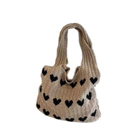 Hollow-Out Knitted Beach Tote Bag