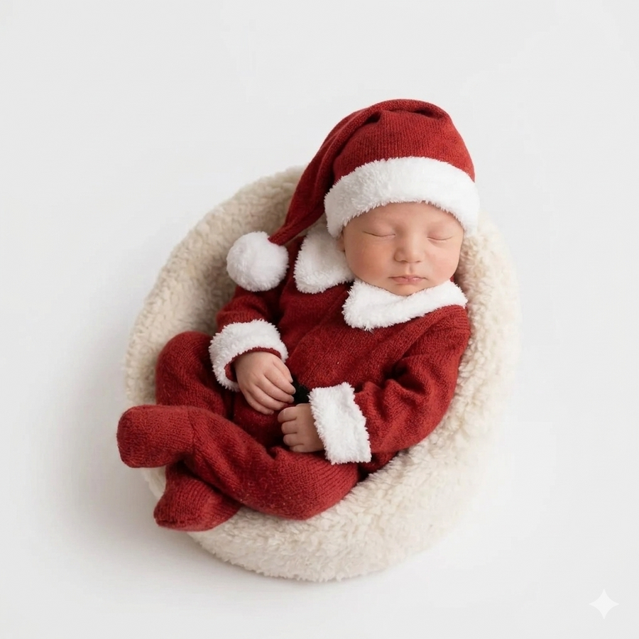 White Round Mini Sofa  Newborn Photography Prop