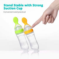 Silicone Baby Feeding Bottle with Spoon