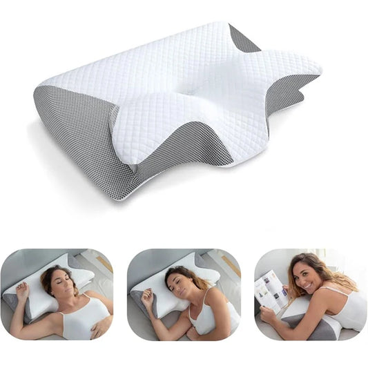 Cervical Memory Foam Pillow | Neck Pain Relief Ergonomic Sleep Pillow | Contour Support | Can Mama