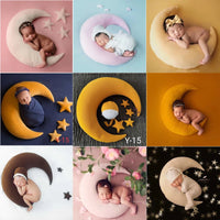 Newborn Photography Props 6-Piece Set | Crescent Posing Pillow, Stars & Hat | Studio Baby Photo Kit
