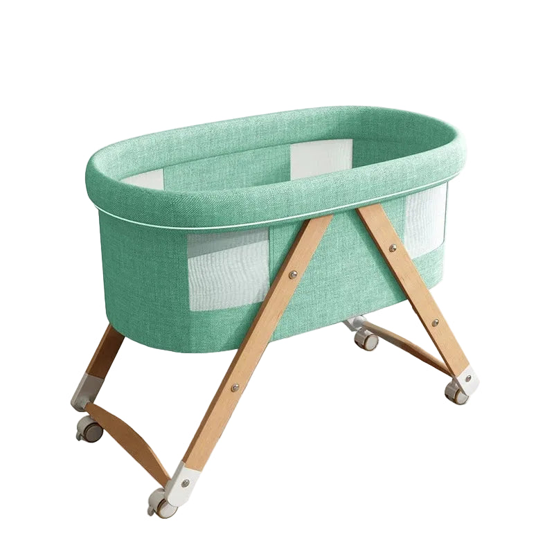 Multifunctional Wooden Baby Bassinet | Foldable Mobile Adjustable Rocking Bed | Can Mama