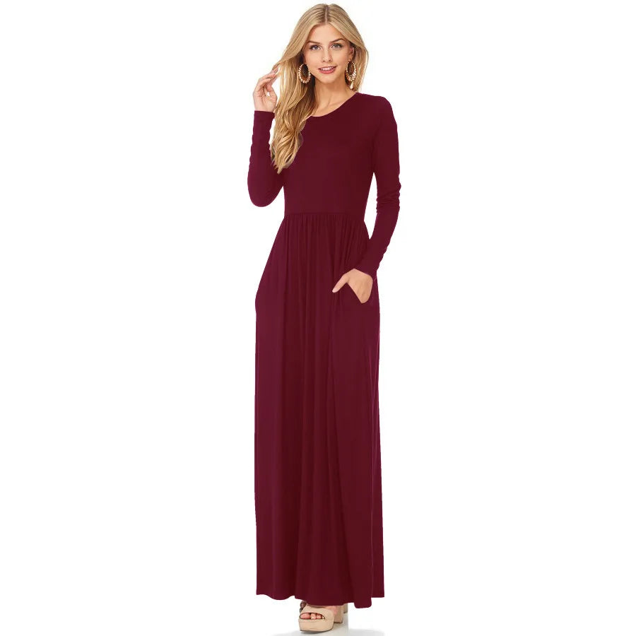 Casual Solid Maxi Dress for Moms | Summer Lightweight Mama Everyday Long Dress | Can Mama