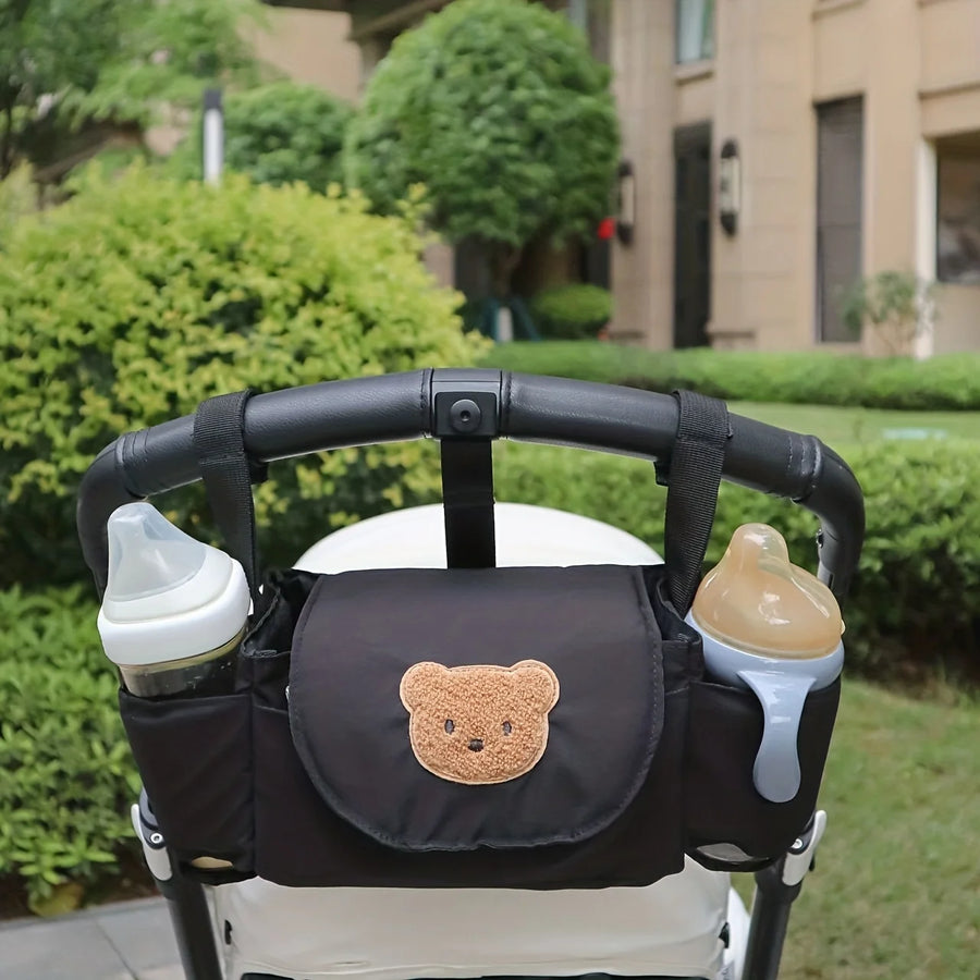 Stroller Organizer Bag for Moms | Bottle and Phone Pocket Mama Pram Bag | Can Mama