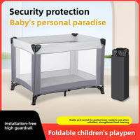 Foldable Portable Baby Play Bed Crib with Removable Safety Fence | Can Mama