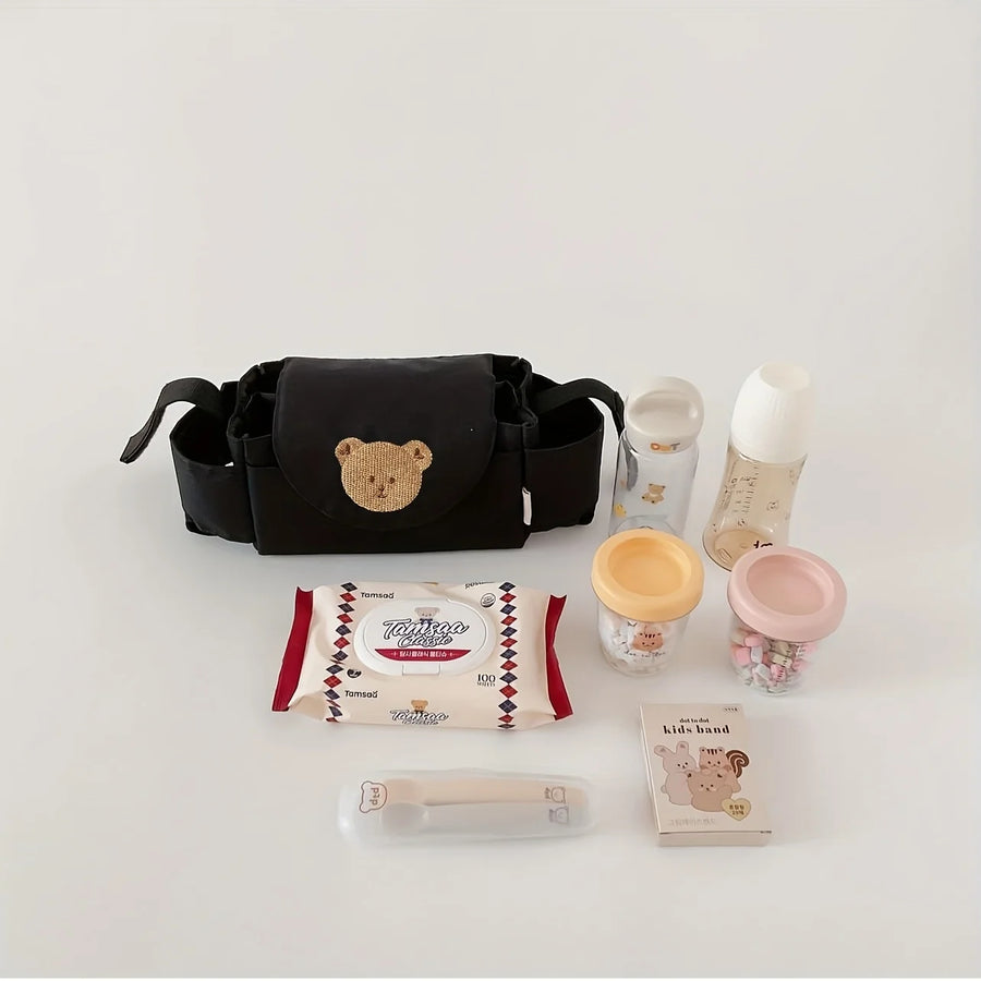 Stroller Organizer Bag for Moms | Bottle and Phone Pocket Mama Pram Bag | Can Mama