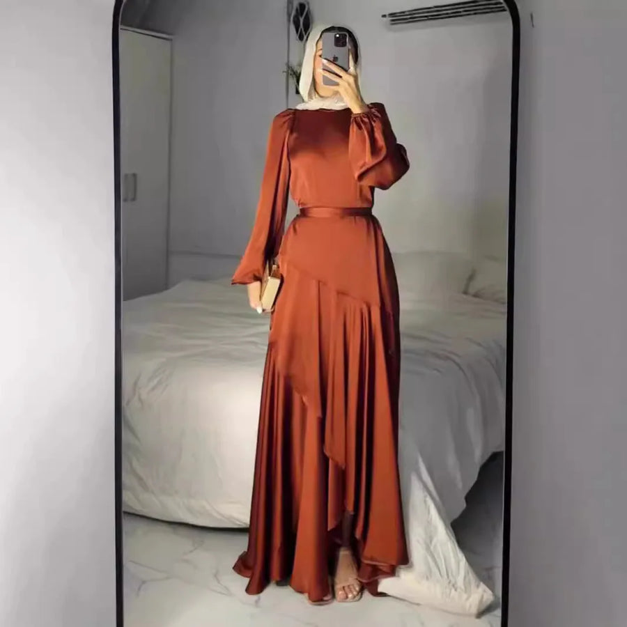 Muslim Party Abaya Maxi Dress for Moms | Elegant Mama Jalabiya Formal Occasion Dress | Can Mama