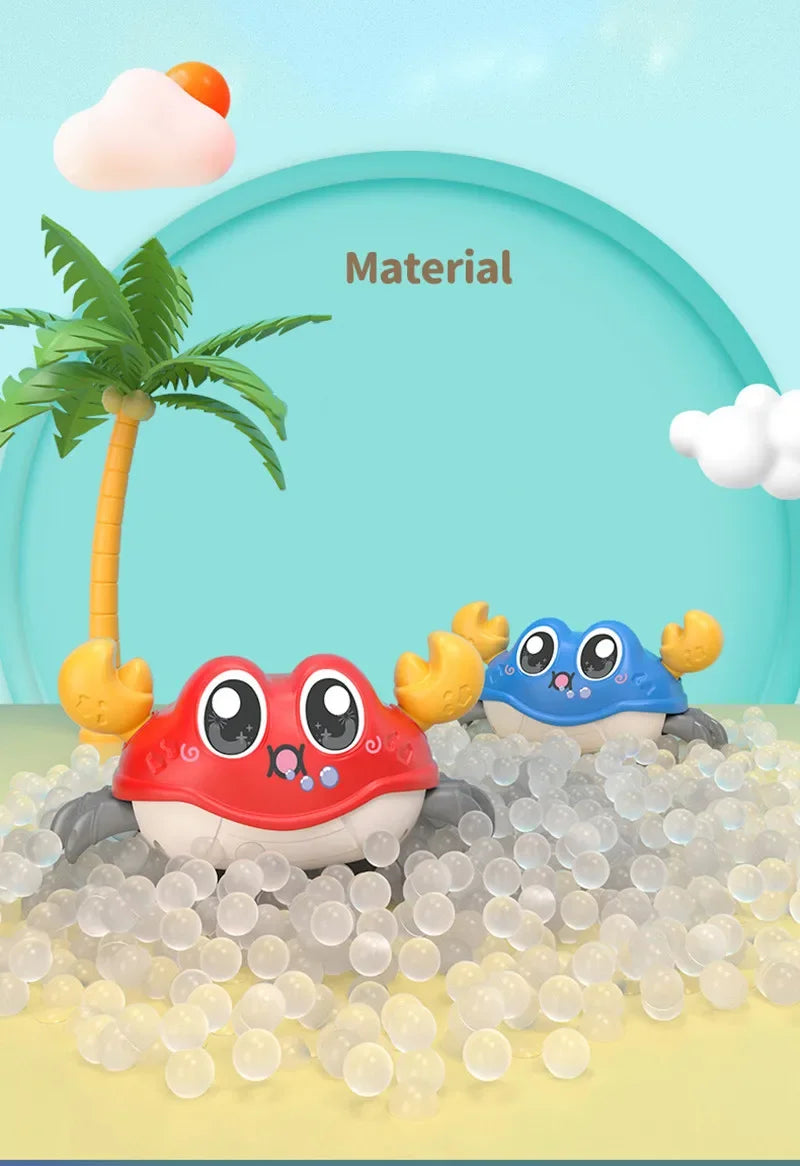 Baby Crawling Crab Toy  Pull-Back Bubble Simulation