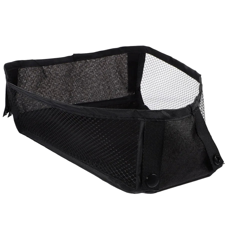 Stroller Bottom Organizer Bag for Moms | Universal Mesh 3D Tissue Toy Storage Basket | Can Mama