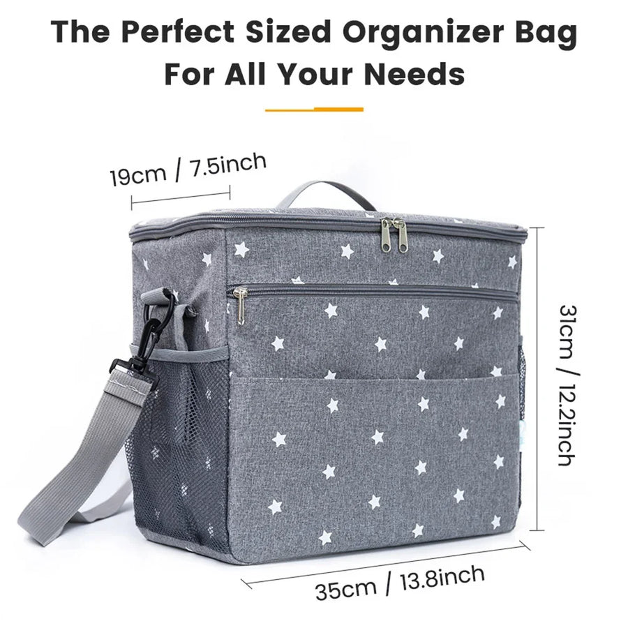 Baby Stroller Diaper Bag Backpack for Moms | Large Capacity Mama Maternity Wet Nappy Organizer | Can Mama