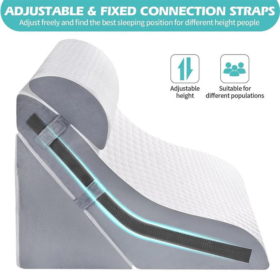 3-in-1 Memory Foam Wedge Pillow Set