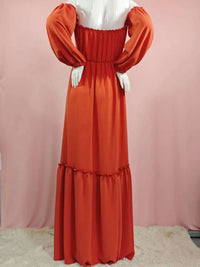 Off-Shoulder Maternity Photoshoot Dress for Moms | Puff Sleeve Mama Pregnancy Gown | Can Mama