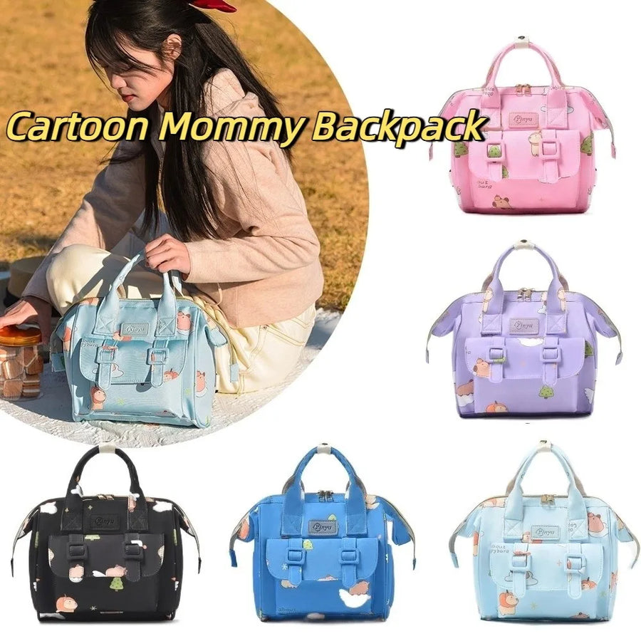 Cartoon Print Breastfeeding & Diaper Bag