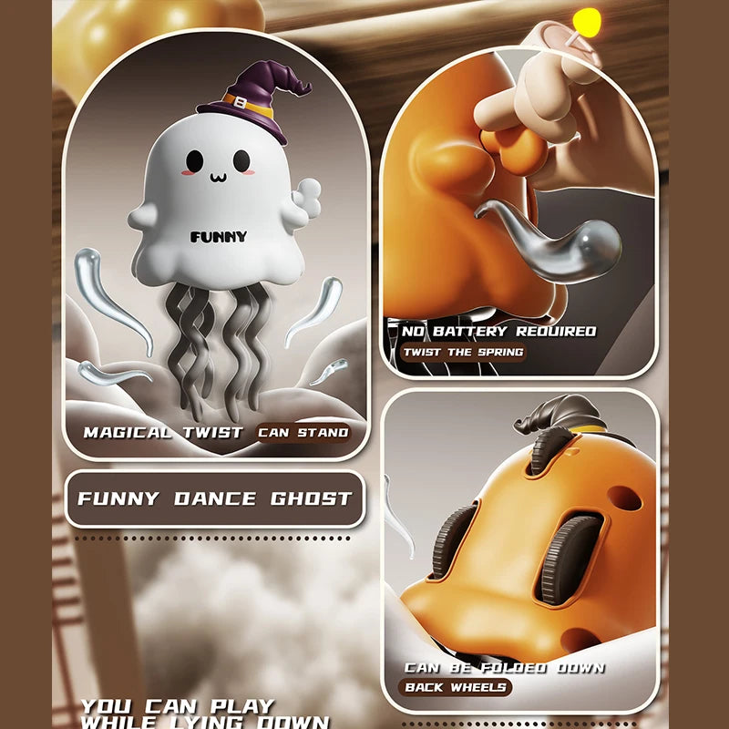 Dancing Ghost & Corn Wind-Up Clockwork Toy
