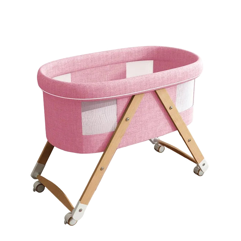 Multifunctional Wooden Baby Bassinet | Foldable Mobile Adjustable Rocking Bed | Can Mama