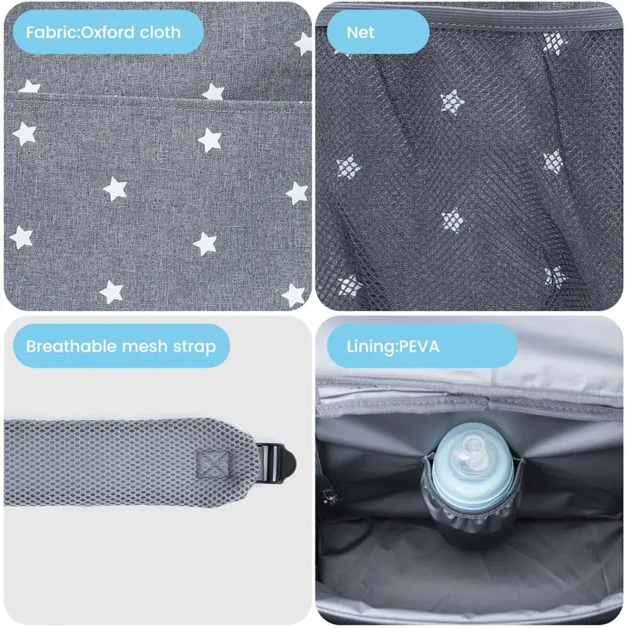 Baby Stroller Diaper Bag Backpack for Moms | Large Capacity Mama Maternity Wet Nappy Organizer | Can Mama
