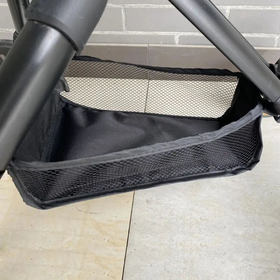 Stroller Bottom Organizer Bag for Moms | Universal Mesh 3D Tissue Toy Storage Basket | Can Mama