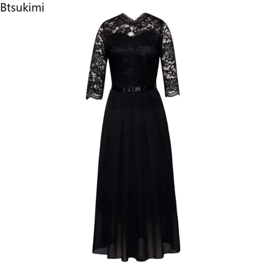 Bridesmaid Maxi Dress for Moms | Elegant Mama Long Formal Wedding Guest Dress | Can Mama