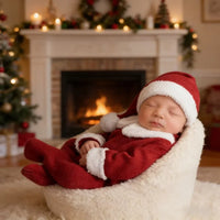 White Round Mini Sofa  Newborn Photography Prop
