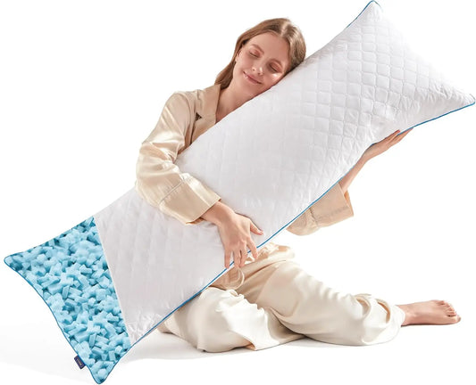 Adjustable Memory Foam Body Pillow | Full Body Pregnancy & Side Sleeper Support | Can Mama