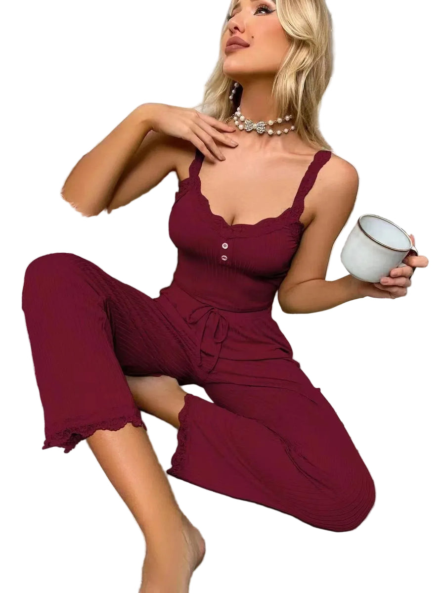 Two-Piece Pajama Set for Moms | Soft Mama Casual Home Loungewear | Can Mama