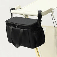 Stroller Hanging Organizer Bag for Moms | Large Capacity Mama Pram Diaper Bag with Bottle Holder | Can Mama