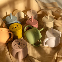 Baby Feeding Cups  Portable Sippy Cup & Snack Container