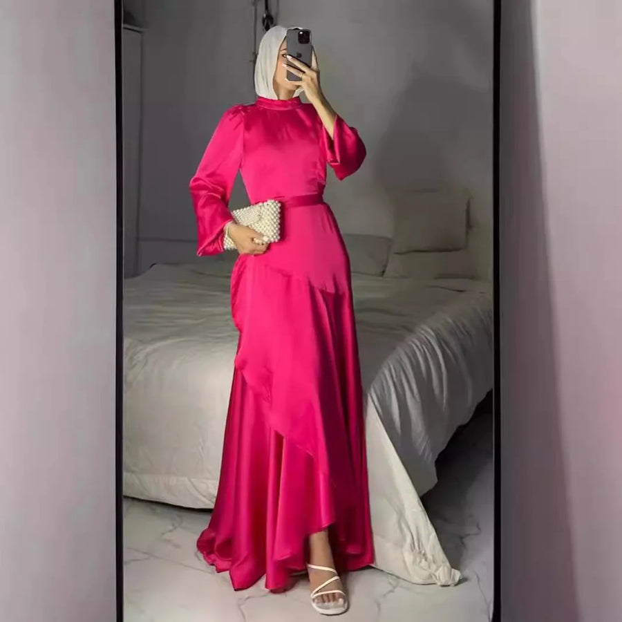 Muslim Party Abaya Maxi Dress for Moms | Elegant Mama Jalabiya Formal Occasion Dress | Can Mama
