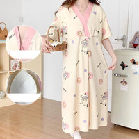 Maternity Short Sleeve Pajamas Set for Moms | Soft Mama Nursing Homewear Loungewear | Can Mama