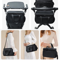Stroller Hanging Organizer Bag for Moms | Large Capacity Mama Pram Diaper Bag with Bottle Holder | Can Mama