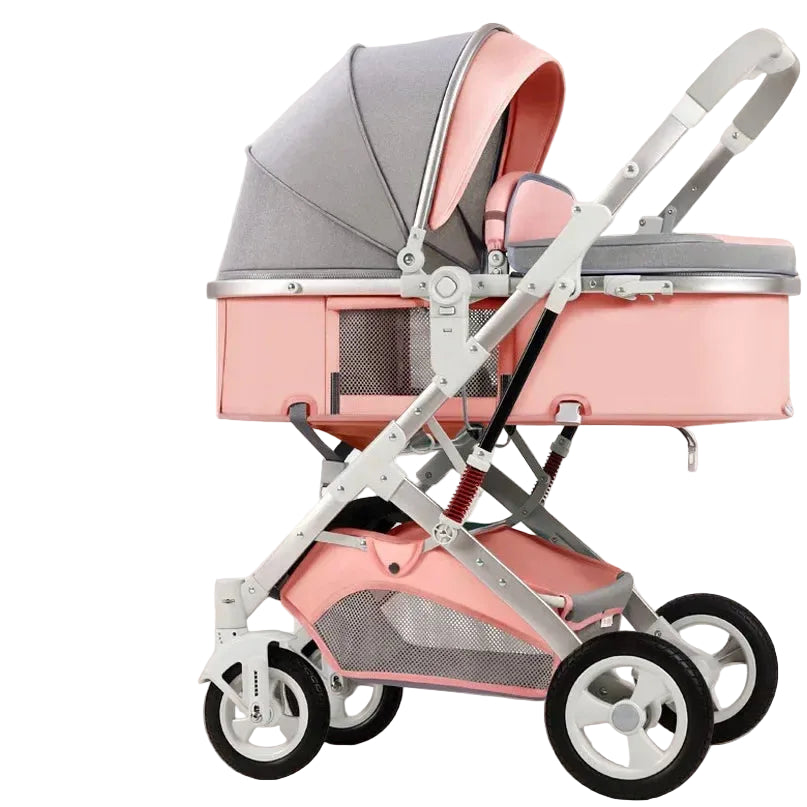 Newborn Baby Stroller with Two-Way Reclining High Landscape Foldable Pushchair | Can Mama
