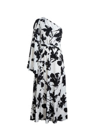 Abstract Print Maxi Dress for Moms | Spring Summer Black White Mama Long Dress | Can Mama