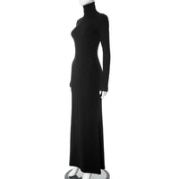 Elegant High Neck Maternity Dress for Moms | Baby Shower Long Sleeve Mama Photoshoot Dress | Can Mama