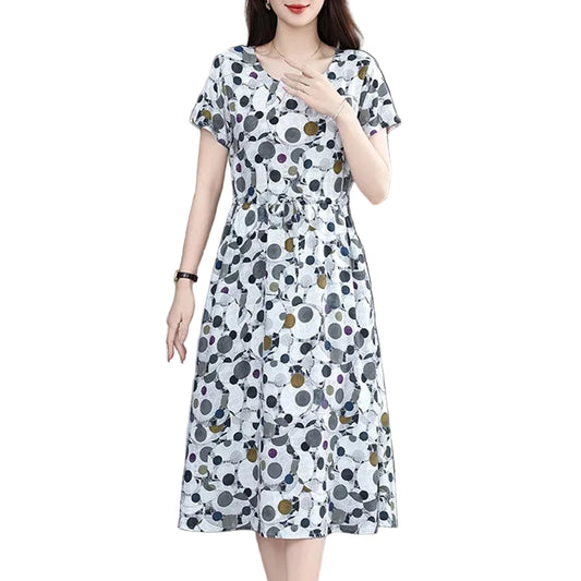Elegant Floral Backless Boho Maxi Dress for Moms | Plus Size Short Sleeve Mama Summer Dress | Can Mama